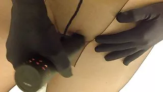 Louise najlon s vibrator i nyloned maca